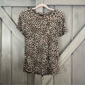 Torrid Women’s Leopard Sheer Mesh Tops layering boho top Size 0 (medium)